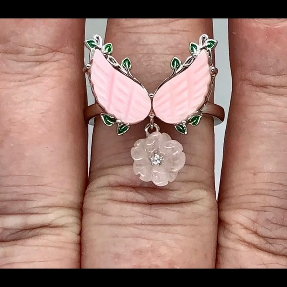 Morganite- MOP - Zircon 925 Ring - Picture 2 of 3